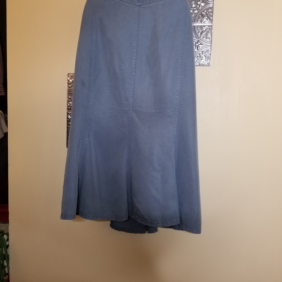 Vintage Tencel Flare Hem Skirt Side Zip  Size M - Picture 4 of 7